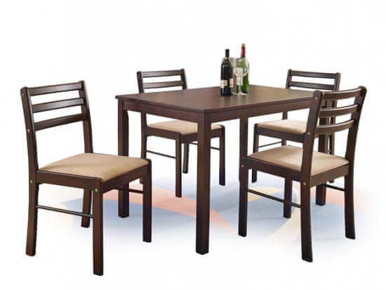 eoshop Jedálenský set 1+4 NEW STARTER 2, 110x74x72, lamino/masív