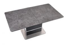 Halmar Jedálenský rozkladací stôl MARTIN, 160x75x90, čierna, lamino/sklo