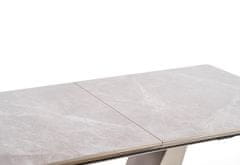 Halmar Jedálenský rozkladací stôl VALENTINO, 160x76x90, keramika / lamino / kov