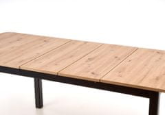 Halmar Jedálenský rozkladací stôl FLORIAN, 141x78x80, dub/čierna, lamino