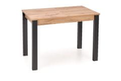 Halmar Jedálenský rozkladací stôl Gino, dub wotan / čierna, lamino
