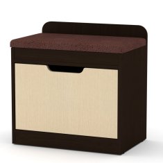 eoshop Botník TO-08 so sedákom (Farba dreva: wenge kombi)