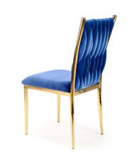 Halmar Čalúnená jedálenské stoličky K436, modrá / zlatá