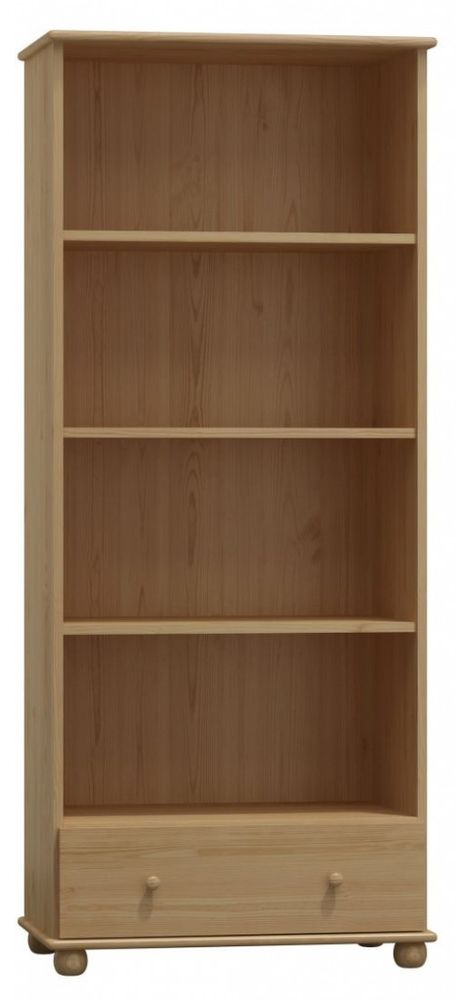 eoshop Policový regál 99 Klasik masív borovice (Farba dreva: bezfarebný lak, Šírka: 80 cm)