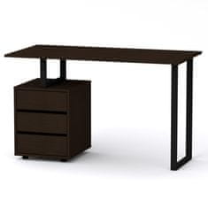 eoshop Písací stôl LOFT-2 ABS (Farba dreva: wenge)