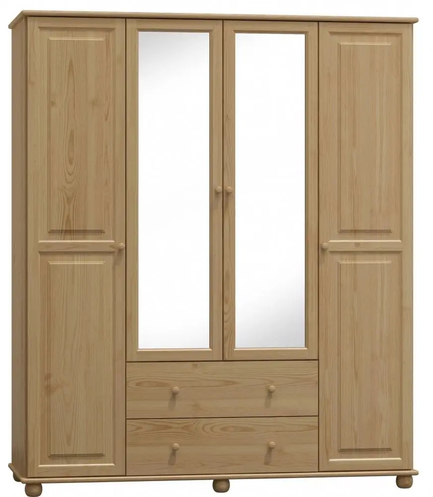 eoshop Šatníková skriňa 75-4 Klasik (Farba dreva: surové drevo, Šírka: 200 cm)