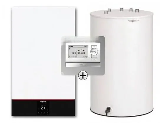 Viessmann Vitodens 100-W, 3,2 - 32 kW + 120 l zásobník + regulácia - Kotol