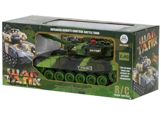 Aga RC Vojenský tank 9993 2.4 GHz lesná kamufláž