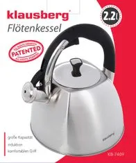 KLAUSBERG Oceľová kanvica Čajník 2,2 l Kb-7409 Inox