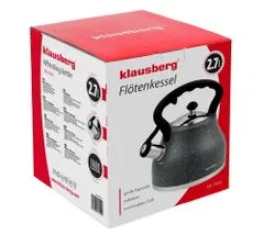 KLAUSBERG Oceľová kanvica Čajník 2,7 l, hrubé dno, Kb-7449