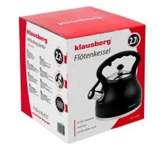 KLAUSBERG Oceľová kanvica Čajník 2,7 l, hrubé dno, Kb-7448