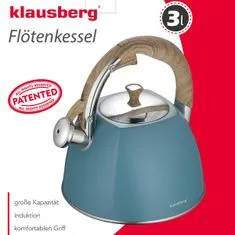 KLAUSBERG Lakovaná oceľová kanvica Čajník 3,0 l Kb-7499