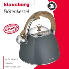 KLAUSBERG Lakovaná oceľová kanvica Čajník 3,0 l Kb-7501