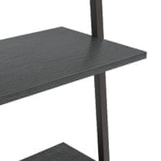 Vidaxl 5-poschodová rebríková polica čierna 64x34x185,5 cm