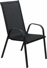 MôjNábytok Záhradná stolička ZWC-2429 | čierna
