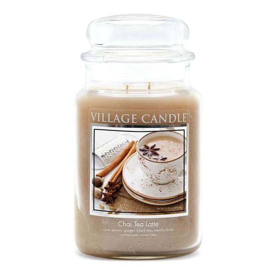 Village Candle vonná sviečka Chai Tea Latte (Čaj s mliekom a škoricou) 737g