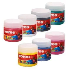 KORES Farby prstové Dedi Kolor 30 ml, 6+1 farieb 