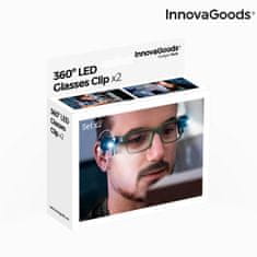 InnovaGoods Klipsy na okuliare s LED svetlom, 2 ks