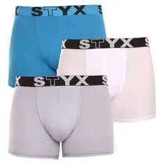 Styx 3PACK pánske boxerky long športová guma viacfarebné (U9696167) - veľkosť L