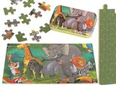 Aga Drevené rozprávkové puzzle Slon 60 dielikov