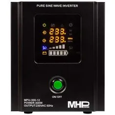 MHpower záložný zdroj MPU-300-12, UPS, 300W, čistý sínus, 12V