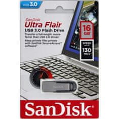 SanDisk Ultra Flair/16GB/USB 3.0/USB-A/Čierna