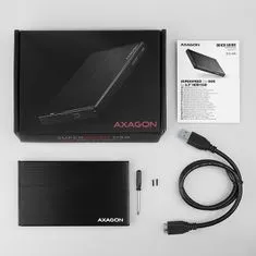 AXAGON externý box na 2,5" disk / EE25-XA6 / USB-A / USB 3.2 Gen 1 / SATA 6G / hliníkové telo / 0,6m