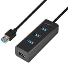 AXAGON HUE-S2B, 4x USB 3.0 CHARGING húb, micro USB napr. konektor, kábel USB-A 30cm