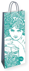 Darčeková taška na fľašu Alfons Mucha – Emerald, Fresh Collection