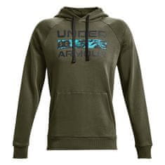 Under Armour Mikina zelená 173 - 177 cm/S Rival Fleece Signature Hoodie