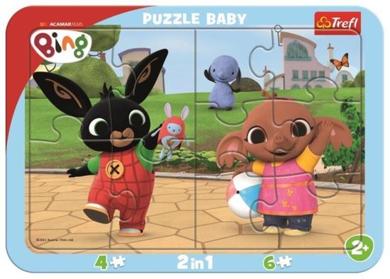 Trefl Puzzle Bing sa hrá 2v1 / 10 dielikov, Baby