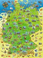 Ravensburger Puzzle Farebná mapa Nemecka XXL 200 dielikov