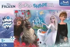 Trefl Puzzle Super Shape XL Ľadové kráľovstvo 2: Vo svete Anny a Elsy 104 dielikov