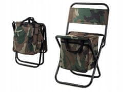 Verk  01234 Kempingová skladacia stolička s taškou 2 v 1 maskáč