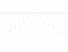 Iso Trade ISO 11338 Svetelný záves hviezdy 136 LED studená biela