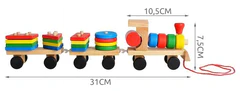 ISO 8243 Drevený vláčik s tvarmi pre deti