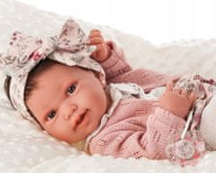 Antonio Juan Realistické bábätko holčička Pipa s mašlí