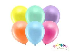PartyDeco Metalické balóniky 23cm 10ks farebné -
