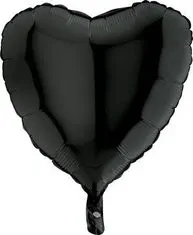 Grabo Nafukovací balónik čierne srdce 46 cm -