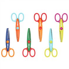 EASY Kids Detské ozdobné nožnice 13 cm, 24 ks v balení, 6 vzorov / farieb