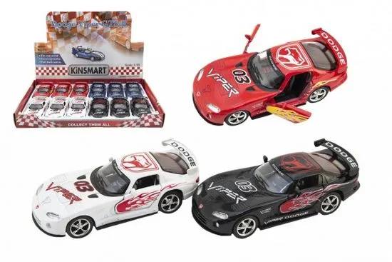 Kinsmart Auto Dodge Viper GTS-R 1:36 12,5cm kov / plast 4 farby na spätné natiahnutie