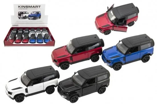 Kinsmart Auto Land Rover Defender 90 kov / plast 1:36 12,5cm na spätné natiahnutie