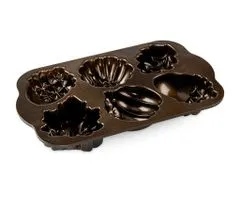 NordicWare Forma na 6 mini koláčikov Jesenné cukrovinky, 710 ml hnedá, NORDIC WARE