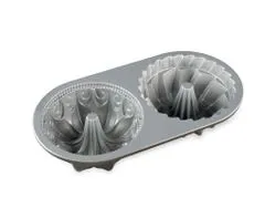 NordicWare Forma na 2 malé bábovky Lilie a Kugelhopf, grafit 1,2 l, NORDIC WARE