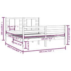 Vidaxl Posteľný rám borovicový masív 180x200 cm 6FT Super King