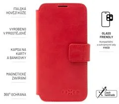 FIXED Kožené puzdro typu kniha ProFit pre Apple iPhone 14 Plus, FIXPFIT2-929-RD, červené - zánovné