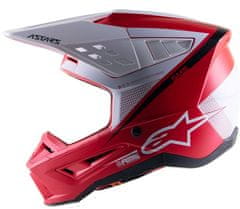 Alpinestars Motokrosová prilba S-M5 Rayon red/white matt veľ. L