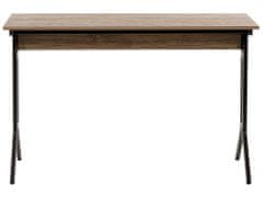 Beliani Písací stôl 120 x 48 cm hnedosivé drevo CREEK