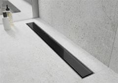 Mexen Flat 360 mgb dôjsť podlahový žľab 70 cm otočný čierna sklo (1026070-40)