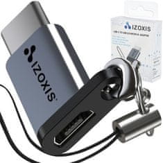 Izoksis Izoxis 18933 Adaptér OTG Micro USB 2.0 USB Type-C so šnúrkou